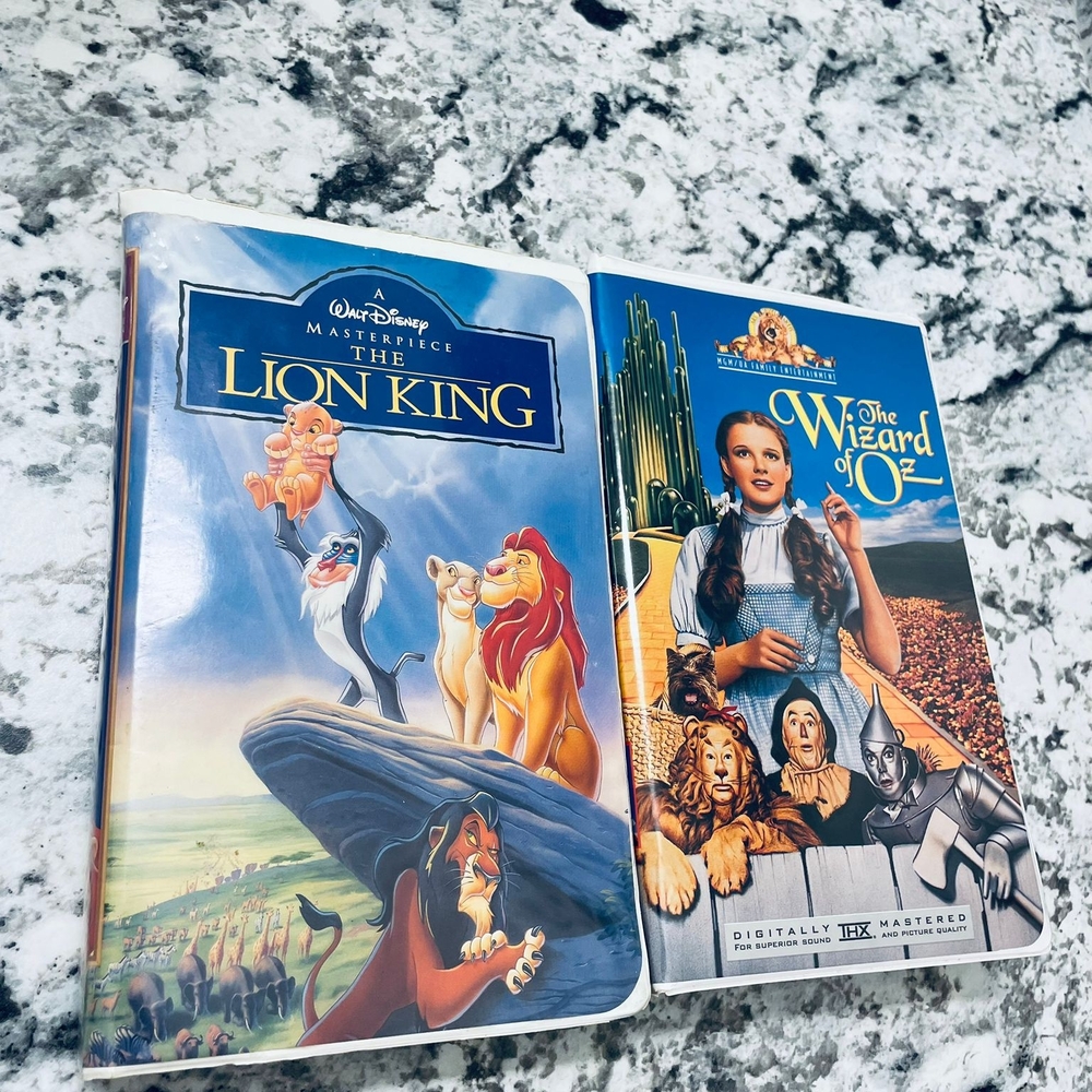 Disney The Lion King and The Wizard of Oz VHS Tapes